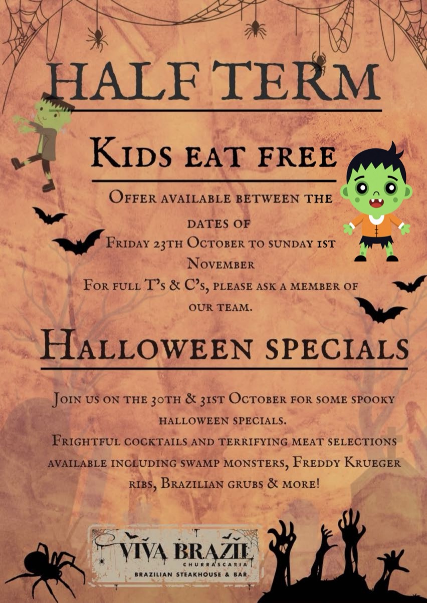 Halloween half term offer at Viva Brazil Cardiff