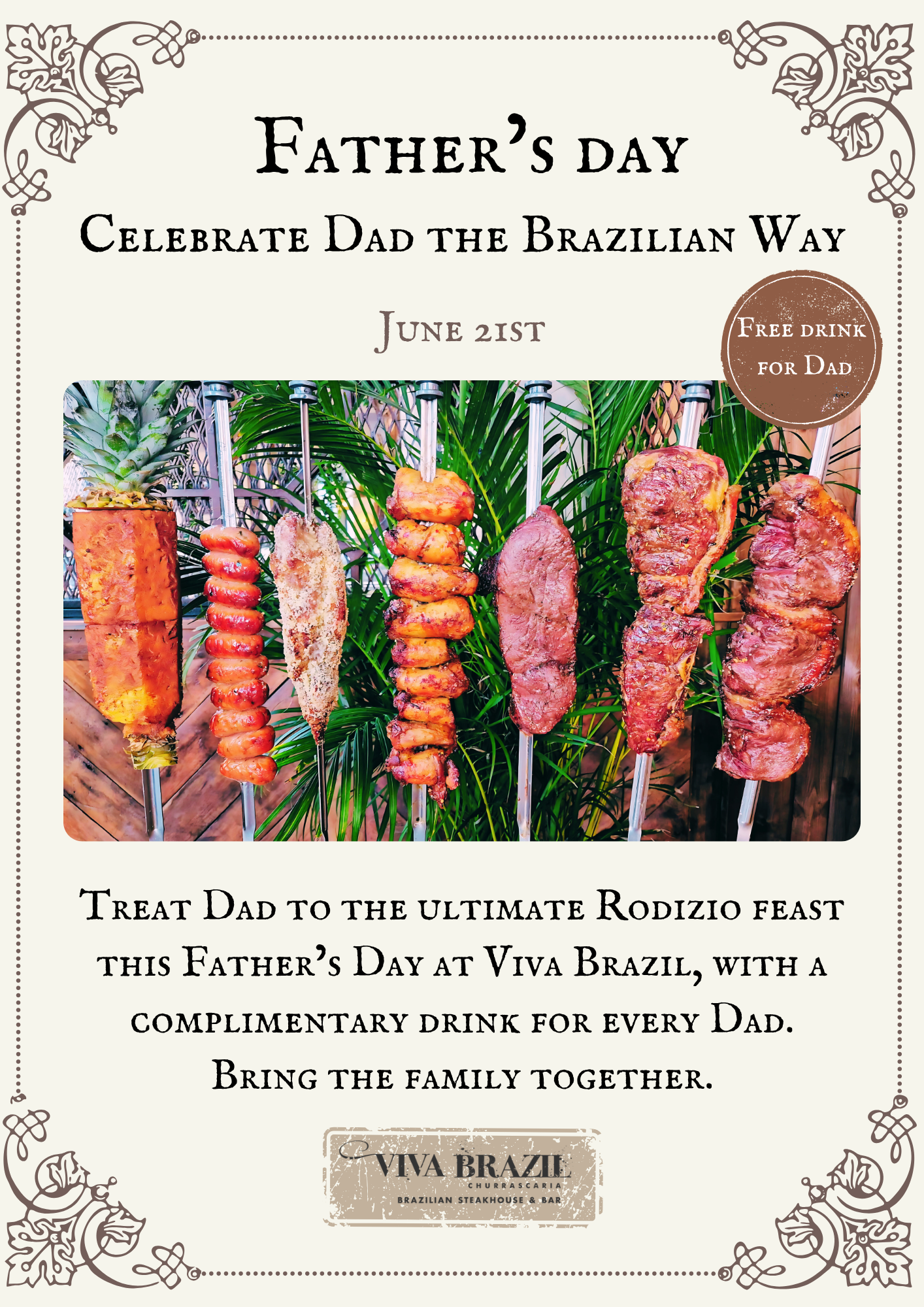 Father's Day Viva Brazil poster